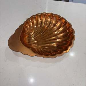 Vintage Coppercraft Guild Shell-Shaped Copper Serving Dish or Bowl